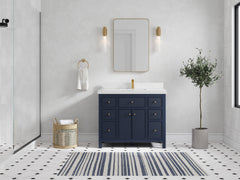 Sonoma 42 in W x 22 in D Free Standing Reeded Single Sink Bathroom Vanity - photo 4