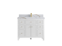 Sonoma 42 in W x 22 in D Free Standing Reeded Single Sink Bathroom Vanity - photo 9