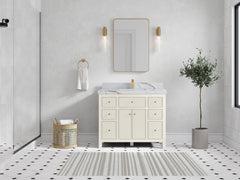 Sonoma 42 in W x 22 in D Free Standing Reeded Single Sink Bathroom Vanity - photo 4