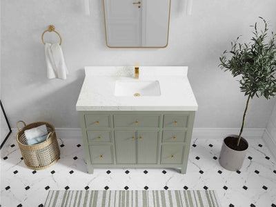 Sonoma 42 in W x 22 in D Free Standing Reeded Single Sink Bathroom Vanity - Willow Bath and Vanity
