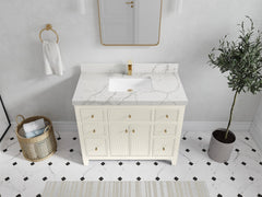 Sonoma 42 in W x 22 in D Free Standing Reeded Single Sink Bathroom Vanity - photo 40