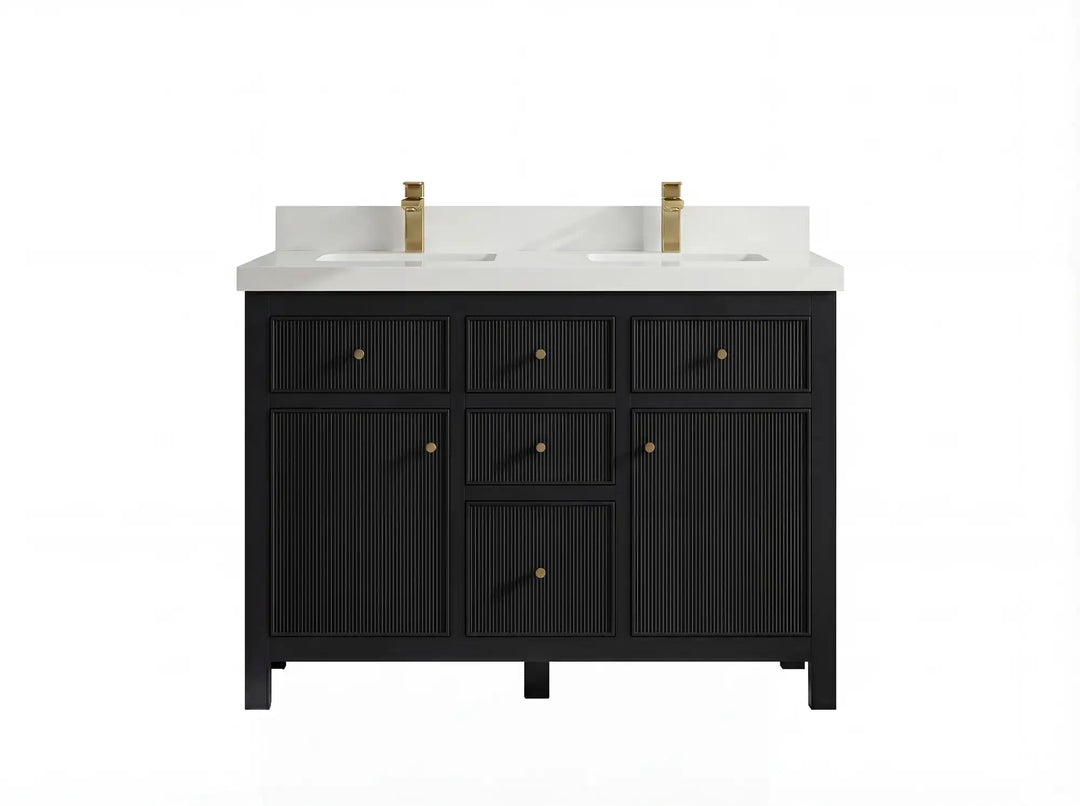 Sonoma 48 in. W x 22 in. D Double Sink Bathroom Vanity | 
              
                Black
                
                  
             - SON-CAB-BLK-47D - photo №11
