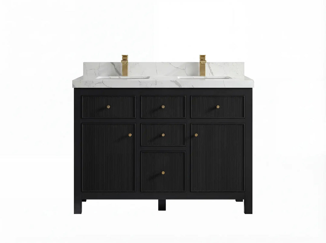 Sonoma 48 in. W x 22 in. D Double Sink Bathroom Vanity | 
              
                Black
                
                  
             - SON-CAB-BLK-47D - photo №8