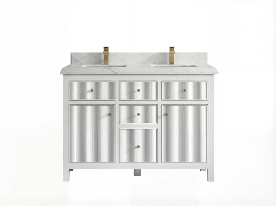 Sonoma 48 in. W x 22 in. D Double Sink Bathroom Vanity | 
              
                White
                
                  
             - SON-CAB-WH-47D - photo №13