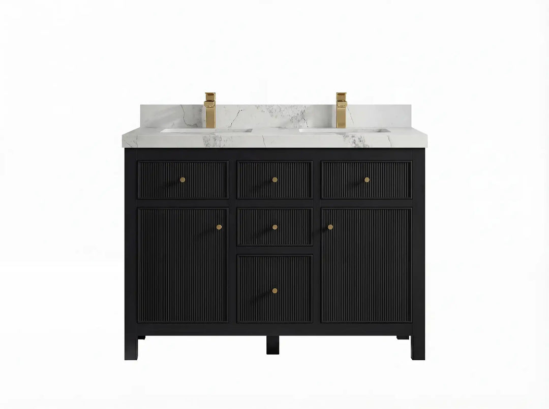 Sonoma 48 in. W x 22 in. D Double Sink Bathroom Vanity | 
              
                Black
                
                  
             - SON-CAB-BLK-47D - photo №9