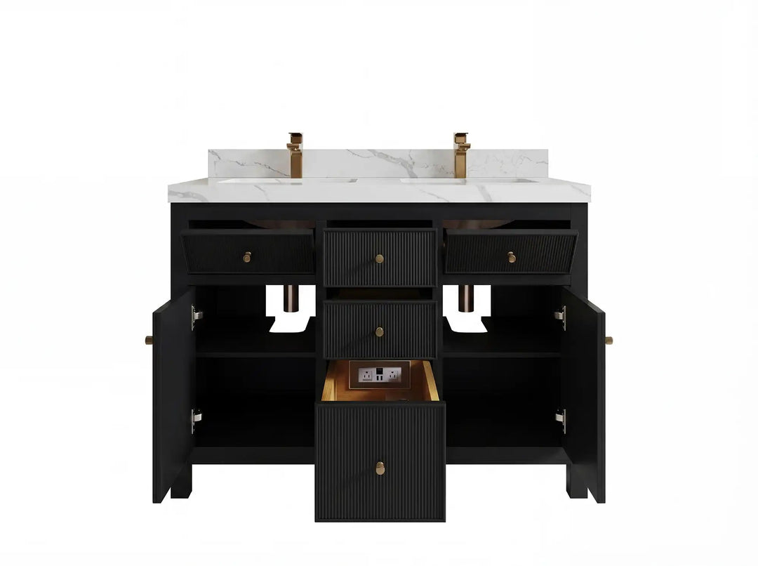 Sonoma 48 in. W x 22 in. D Double Sink Bathroom Vanity | 
              
                Black
                
                  
             - SON-CAB-BLK-47D - photo №2
