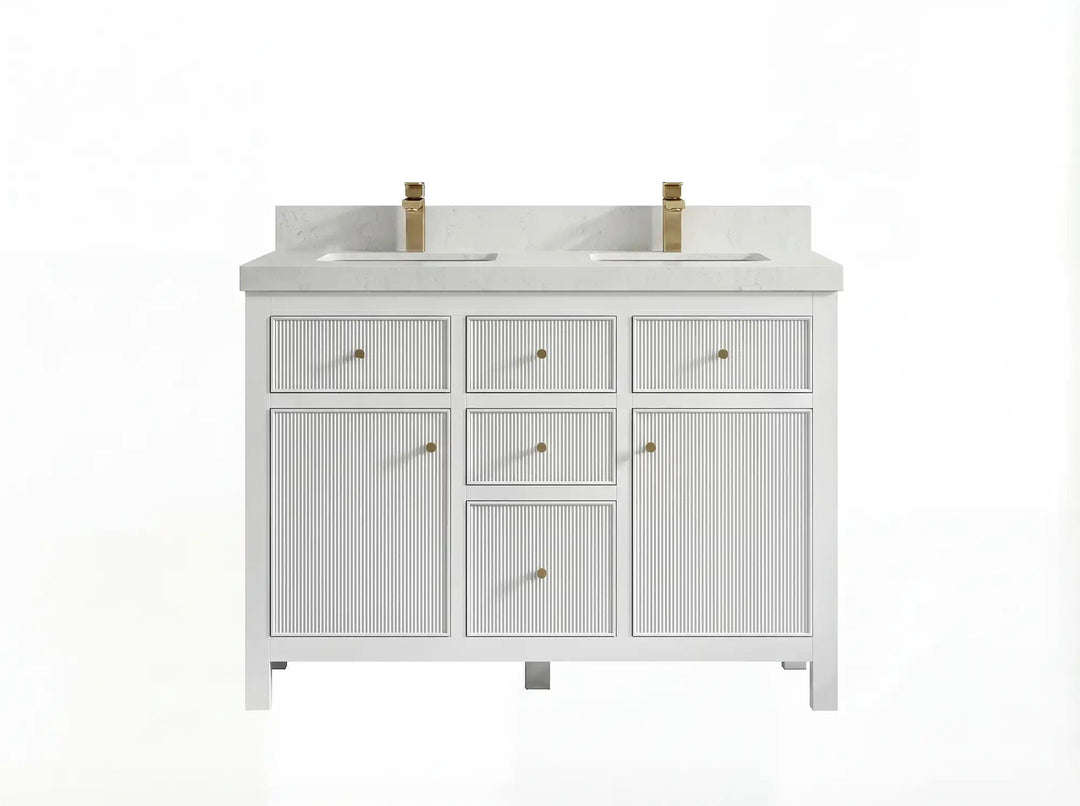 Sonoma 48 in. W x 22 in. D Double Sink Bathroom Vanity | 
              
                White
                
                  
             - SON-CAB-WH-47D - photo №8