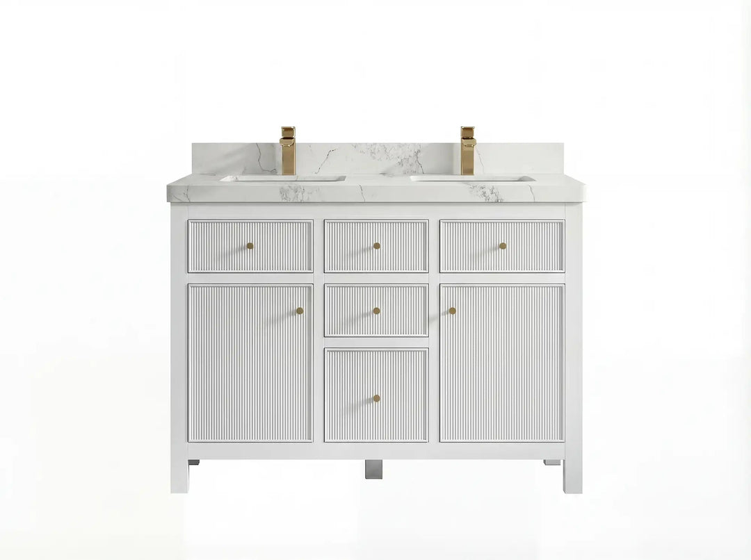 Sonoma 48 in. W x 22 in. D Double Sink Bathroom Vanity | 
              
                White
                
                  
             - SON-CAB-WH-47D - photo №10