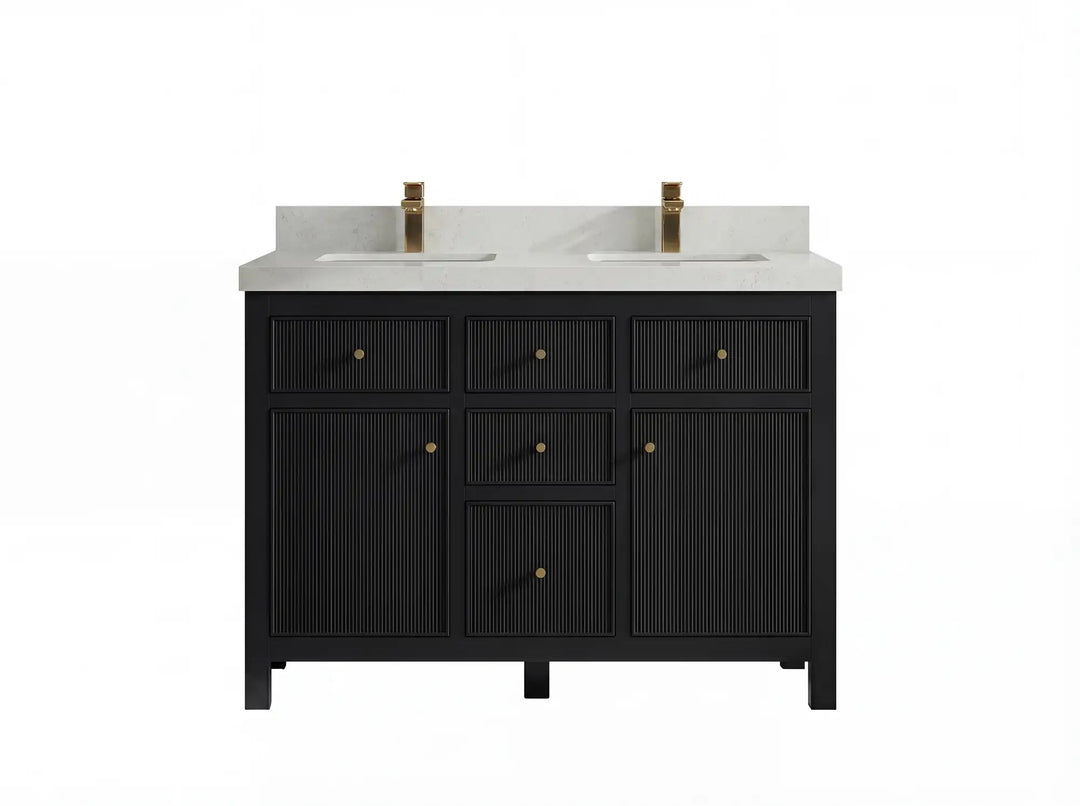 Sonoma 48 in. W x 22 in. D Double Sink Bathroom Vanity | 
              
                Black
                
                  
             - SON-CAB-BLK-47D - photo №7