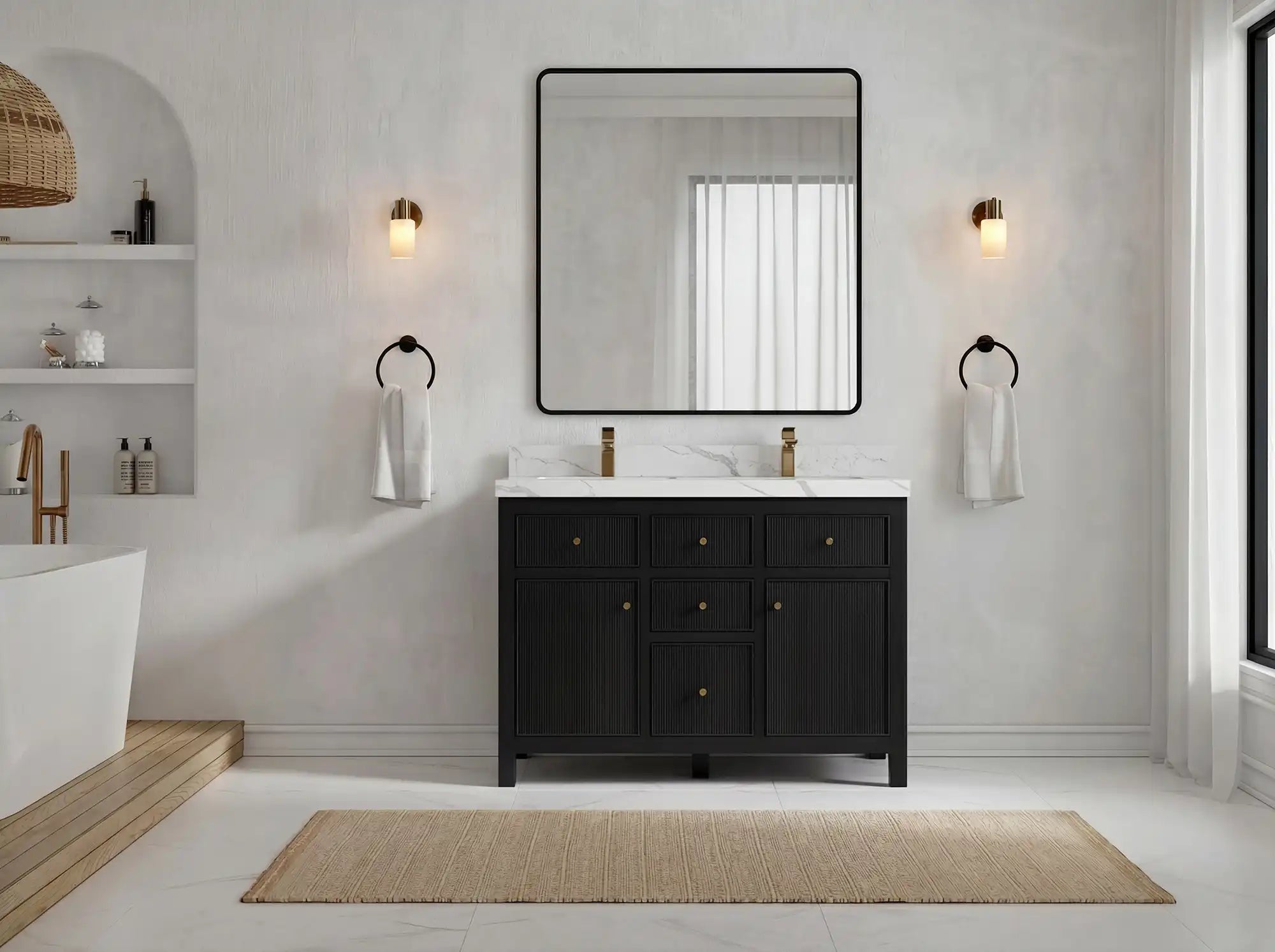 Sonoma 48 in. W x 22 in. D Double Sink Bathroom Vanity - Willow Bath and Vanity