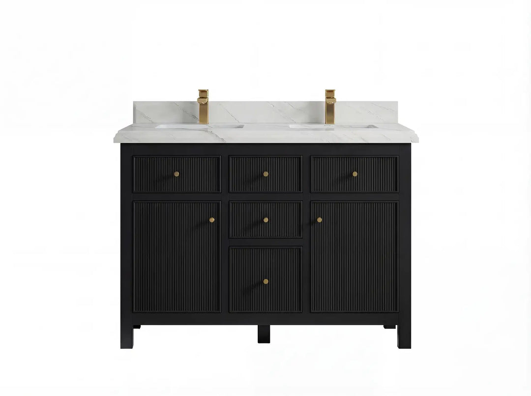 Sonoma 48 in. W x 22 in. D Double Sink Bathroom Vanity | 
              
                Black
                
                  
             - SON-CAB-BLK-47D - photo №12