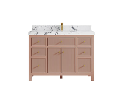 Sonoma 48 in W x 22 in D Free Standing Reeded Single Sink Bathroom Vanity - Willow Bath and Vanity