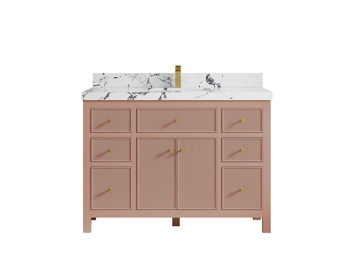 Sonoma 48 in W x 22 in D Free Standing Reeded Single Sink Bathroom Vanity - photo 39