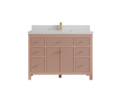 Sonoma 48 in W x 22 in D Free Standing Reeded Single Sink Bathroom Vanity - photo 21