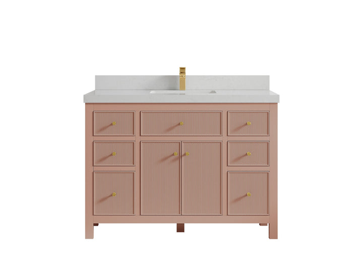 Sonoma 48 in W x 22 in D Free Standing Reeded Single Sink Bathroom Vanity - photo 21