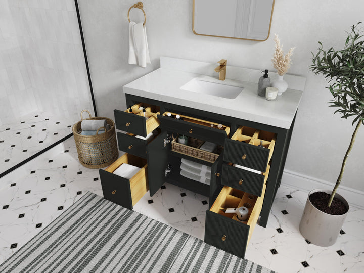 Sonoma 48 in W x 22 in D Free Standing Reeded Single Sink Bathroom Vanity - photo 3