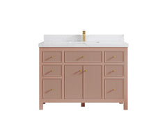 Sonoma 48 in W x 22 in D Free Standing Reeded Single Sink Bathroom Vanity - photo 29