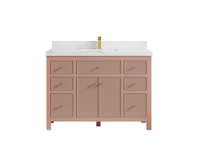 Sonoma 48 in W x 22 in D Free Standing Reeded Single Sink Bathroom Vanity - Willow Bath and Vanity