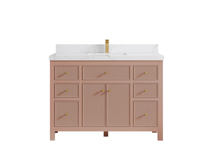 Sonoma 48 in W x 22 in D Free Standing Reeded Single Sink Bathroom Vanity - photo 29