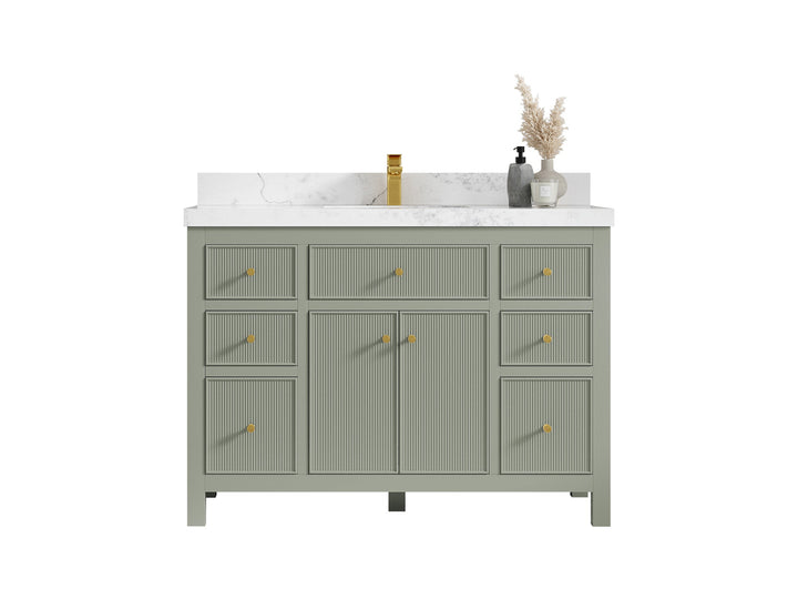Sonoma 48 in W x 22 in D Free Standing Reeded Single Sink Bathroom Vanity - photo 1