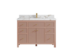 Sonoma 48 in W x 22 in D Free Standing Reeded Single Sink Bathroom Vanity - photo 35