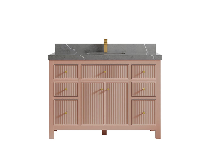 Sonoma 48 in W x 22 in D Free Standing Reeded Single Sink Bathroom Vanity - photo 33