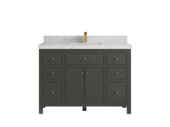 Sonoma 48 in W x 22 in D Free Standing Reeded Single Sink Bathroom Vanity - photo 12