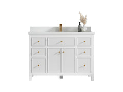 Sonoma 48 in W x 22 in D Free Standing Reeded Single Sink Bathroom Vanity - photo 1