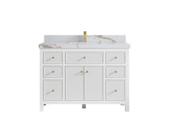 Sonoma 48 in W x 22 in D Free Standing Reeded Single Sink Bathroom Vanity - photo 9