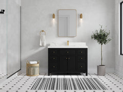 Sonoma 48 in W x 22 in D Free Standing Reeded Single Sink Bathroom Vanity - photo 4