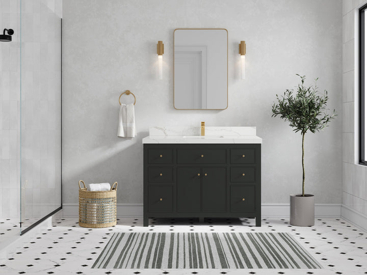 Sonoma 48 in W x 22 in D Free Standing Reeded Single Sink Bathroom Vanity - photo 4