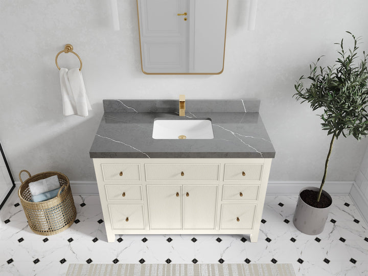 Sonoma 48 in W x 22 in D Free Standing Reeded Single Sink Bathroom Vanity - photo 32