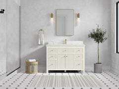 Sonoma 48 in W x 22 in D Free Standing Reeded Single Sink Bathroom Vanity - photo 4