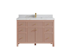 Sonoma 48 in W x 22 in D Free Standing Reeded Single Sink Bathroom Vanity - photo 17