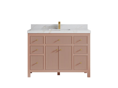 Sonoma 48 in W x 22 in D Free Standing Reeded Single Sink Bathroom Vanity - Willow Bath and Vanity