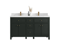 Sonoma 60 in W x 22 in D Free Standing Reeded Double Sink Bathroom Vanity - photo 1