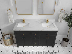 Sonoma 60 in W x 22 in D Free Standing Reeded Double Sink Bathroom Vanity - photo 21