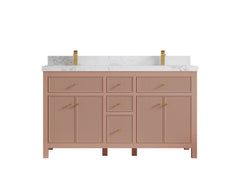 Sonoma 60 in W x 22 in D Free Standing Reeded Double Sink Bathroom Vanity - photo 15
