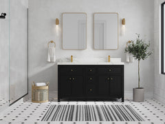 Sonoma 60 in W x 22 in D Free Standing Reeded Double Sink Bathroom Vanity - photo 4
