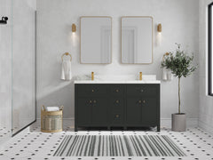 Sonoma 60 in W x 22 in D Free Standing Reeded Double Sink Bathroom Vanity - photo 4
