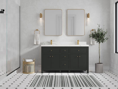 Sonoma 60 in W x 22 in D Free Standing Reeded Double Sink Bathroom Vanity - Willow Bath and Vanity