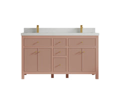Sonoma 60 in W x 22 in D Free Standing Reeded Double Sink Bathroom Vanity - photo 21