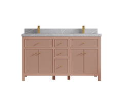 Sonoma 60 in W x 22 in D Free Standing Reeded Double Sink Bathroom Vanity - photo 31