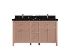 Sonoma 60 in W x 22 in D Free Standing Reeded Double Sink Bathroom Vanity - photo 9