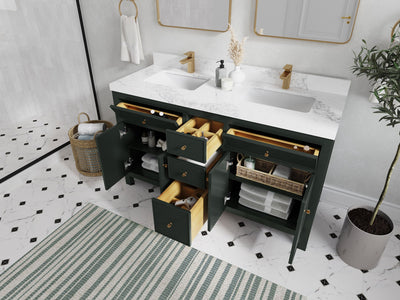 Sonoma 60 in W x 22 in D Free Standing Reeded Double Sink Bathroom Vanity - Willow Bath and Vanity