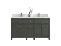 Sonoma 60 in W x 22 in D Free Standing Reeded Double Sink Bathroom Vanity - photo 1