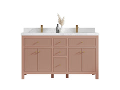 Sonoma 60 in W x 22 in D Free Standing Reeded Double Sink Bathroom Vanity - photo 1