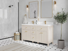 Sonoma 60 in W x 22 in D Free Standing Reeded Double Sink Bathroom Vanity - photo 2