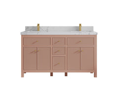 Sonoma 60 in W x 22 in D Free Standing Reeded Double Sink Bathroom Vanity - photo 41