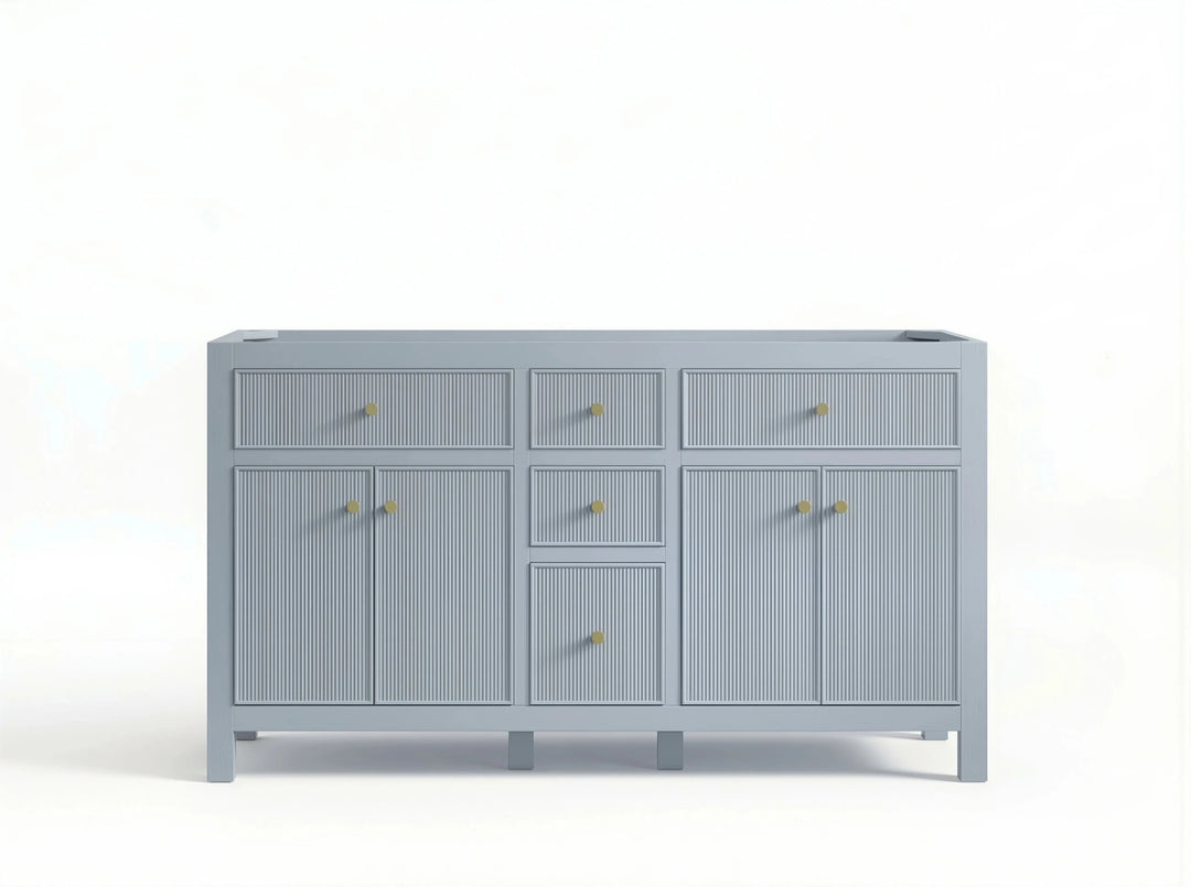 Sonoma 60 in W x 22 in D Free Standing Reeded Double Sink Bathroom Vanity | 
              
                Blue Heather
                
                  
             - SON-CAB-BLU-59D - photo №28